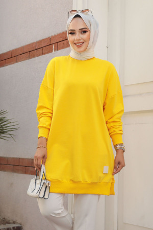 Sarı Tesettür Tunik 30644SR - 2