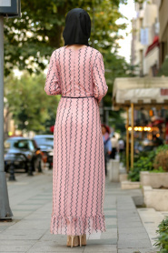Saumon - Nayla Collection - Robe Hijab 100430SMN - Thumbnail