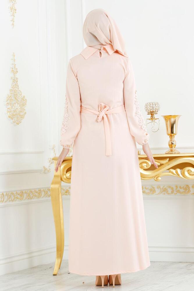 Saumon - Nayla Collection - Robe Hijab 2292SMN - 2