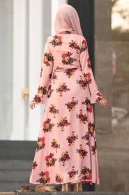 Saumon - Nayla Collection - Robe Hijab 39050SMN - Thumbnail
