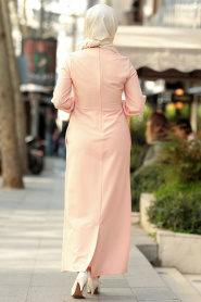 Saumon - Nayla Collection - Robe Hijab 42380SMN - Thumbnail