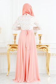 Saumon - Nayla Collection - Robe Hijab 76170SMN - Thumbnail
