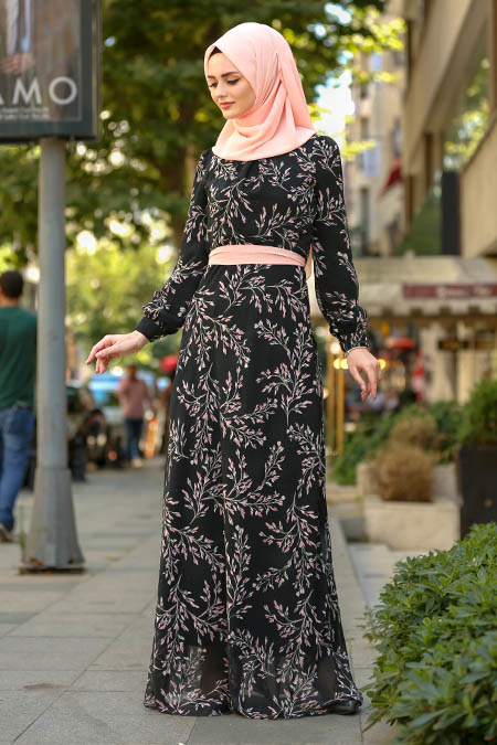 Saumon - Nayla Collection - Robe Hijab 81525SMN