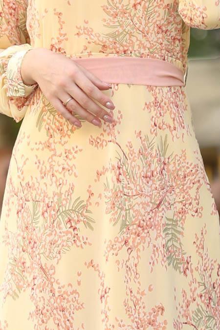Saumon - Nayla Collection - Robe Hijab 81526SMN - 3