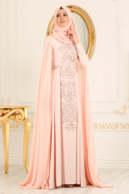 Saumon - Nayla Collection - Robes de Soirée 2029SMN - Thumbnail