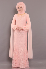 Saumon - Nayla Collection - Robes de Soirée 40180SMN - Thumbnail