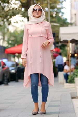 Saumon-Nayla Collection -Tunique Hijab 22250SMN - 1