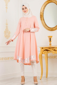 Saumon - Nayla Collection - tunique hijab 79521SMN - Thumbnail