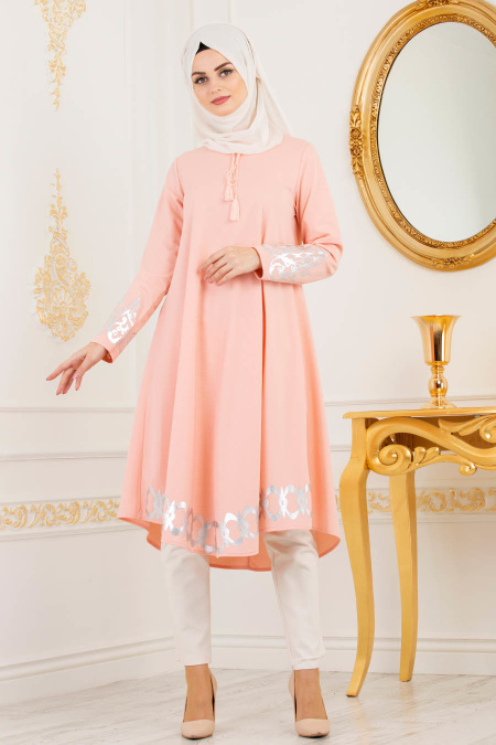 Saumon - Nayla Collection - tunique hijab 79521SMN