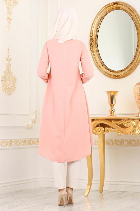 Saumon - Nayla Collection - tunique hijab 79521SMN - 2