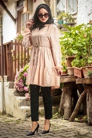 Saumon- Neva Style - Tunique Hijab - 38990SMN - Thumbnail