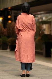Saumonc Foncé - Nayla Collection - Tunique Hijab - 6527KSMN - Thumbnail