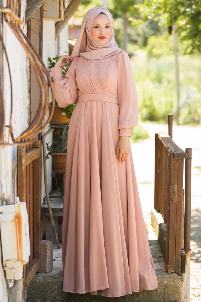 Saumonc - Tuay - Robe de Soirée Hijab - 30630SMN - 1