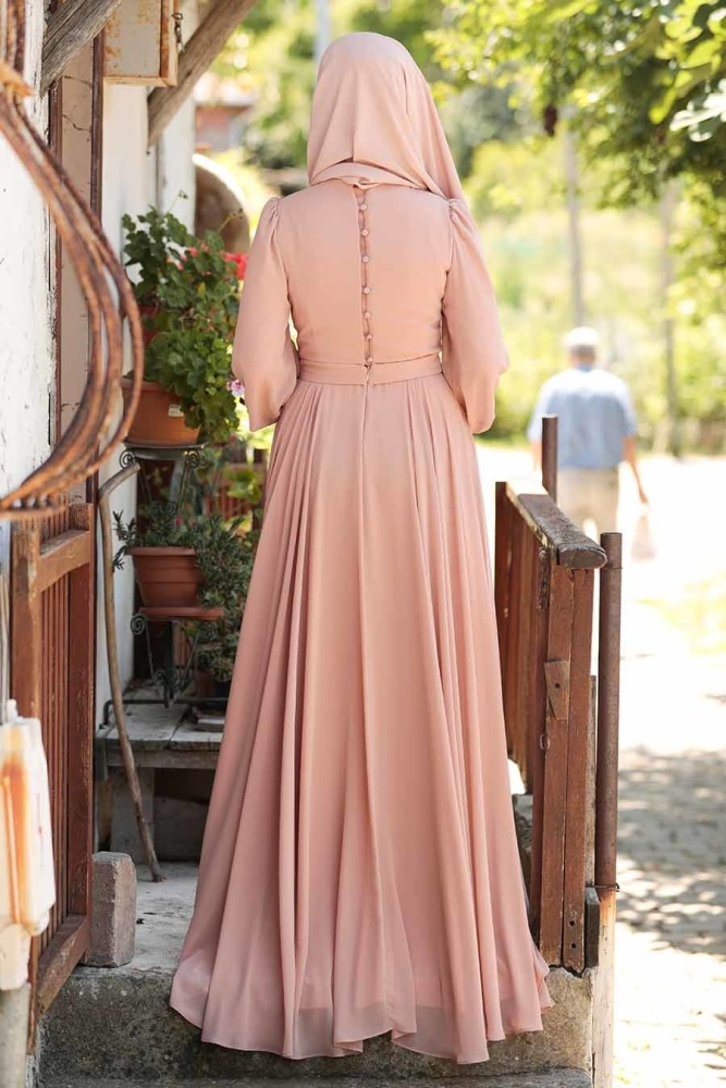 Saumonc - Tuay - Robe de Soirée Hijab - 30630SMN - 2