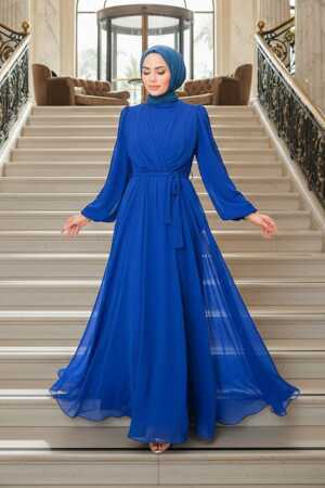 Sax Blue Hijab Dress 5796SX - 1