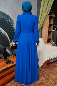 Sax Blue Hijab Dress 5796SX - Thumbnail