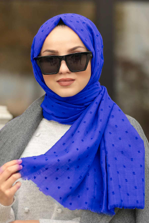 Sax Blue Hijab Shawl 7470SX - 1