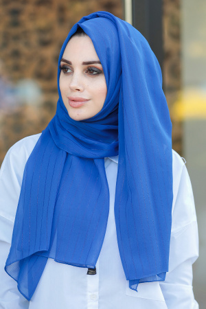 Sax Blue Hijab Shawl 7549SX - 1