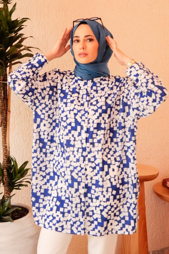 Sax Blue Hijab Tunic 3424SX - 1