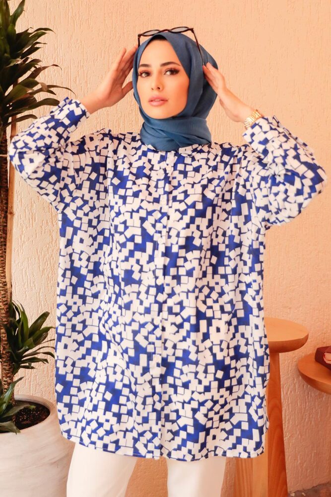 Sax Blue Hijab Tunic 3424SX - 3