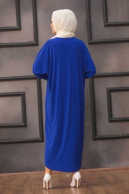 Sax Blue Hijab Turkish Abaya 1772SX - Thumbnail
