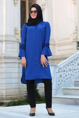 Sax Blue Hijab Tunic 2986SX - Thumbnail