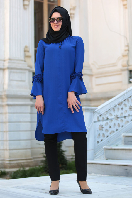 Sax Blue Hijab Tunic 2986SX