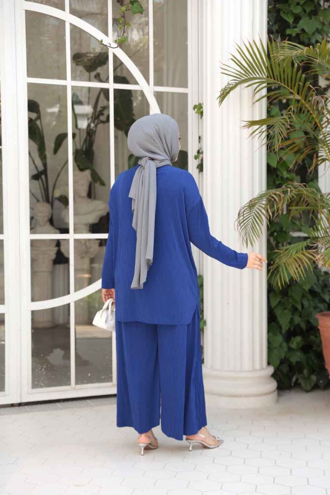 Sax Mavisi Tesettür İkili Takım 12941SX - 4