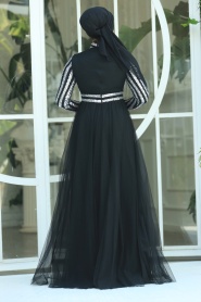 Silver Evening Hijab Dress 5338GMS - Thumbnail