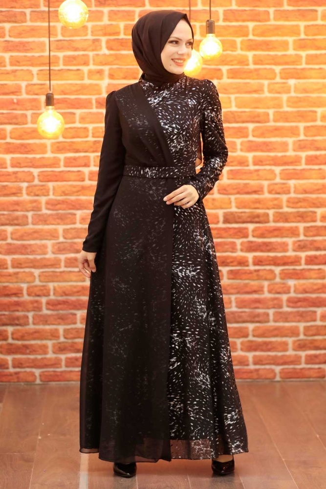 Neva Style - Luxorious Silver Islamic Prom Dress 3243GMS - 2