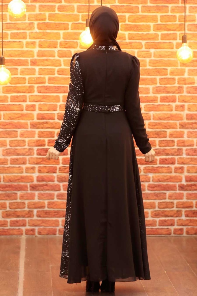 Neva Style - Luxorious Silver Islamic Prom Dress 3243GMS - 4