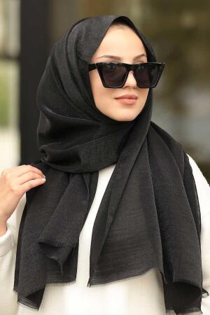 Silvery Black Shawl 7514S - 1