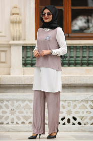 Dusty Rose Hijab Suit 56440GK - Thumbnail