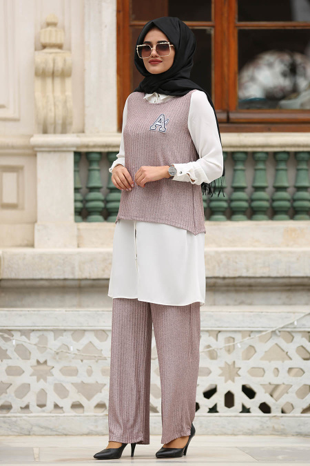 Dusty Rose Hijab Suit 56440GK