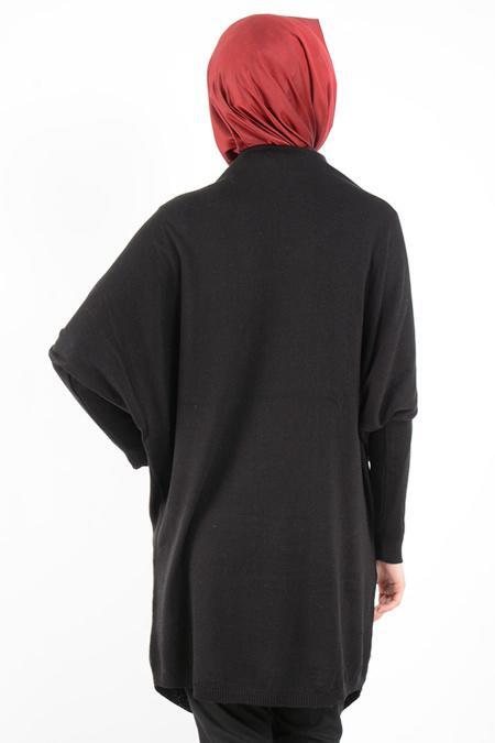 Siyah Triko Tesettür Tunik 3132S - 3