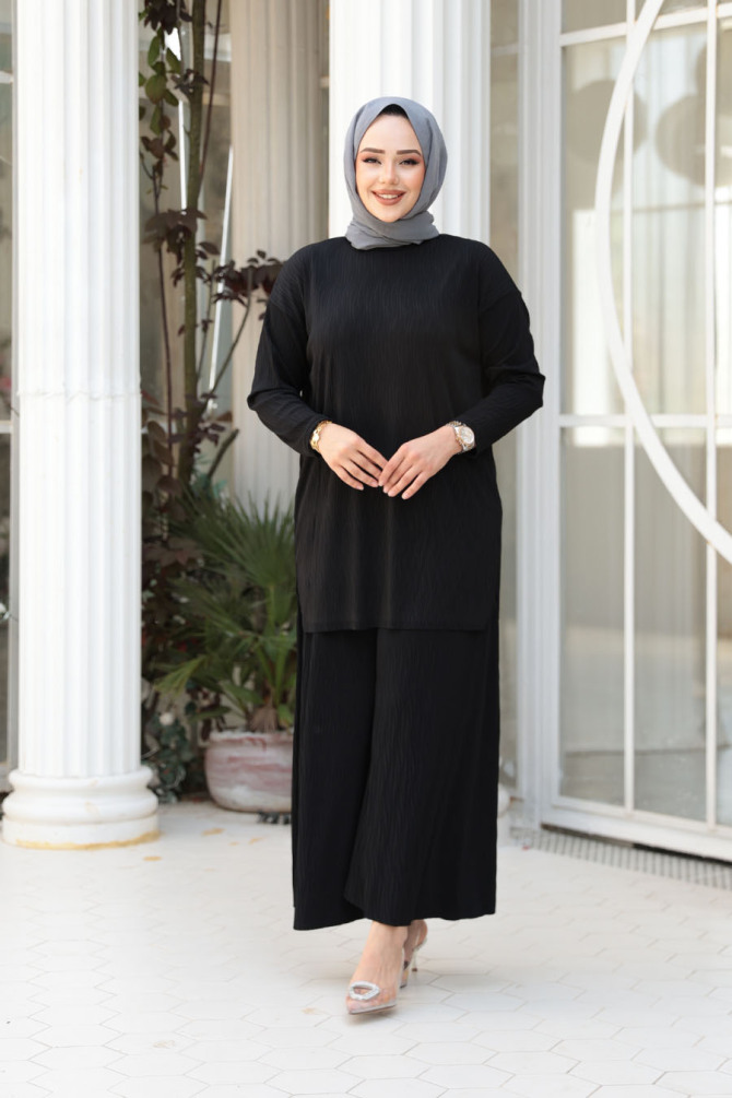 Siyah Tesettür İkili Takım 12941S - 3