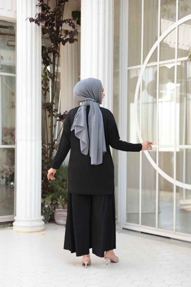 Siyah Tesettür İkili Takım 12941S - 4