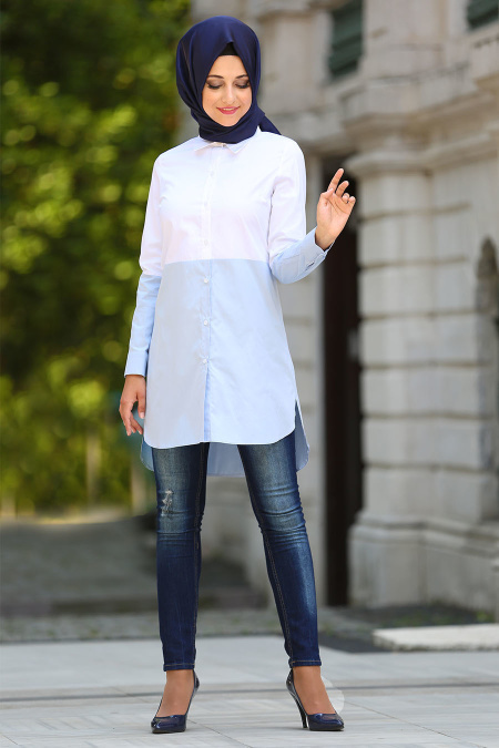 Skirt - Baby Blue Hijab Skirt 6134BM