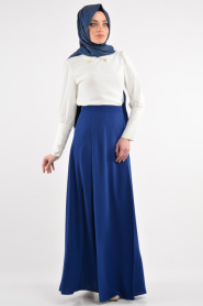 Skirt - Sax Blue Hijab Skirt 2025SX - Thumbnail