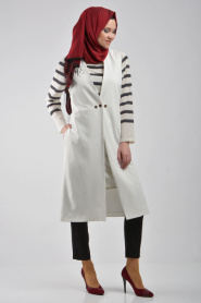 Skirt - White Hijab Skirt 5038B - Thumbnail