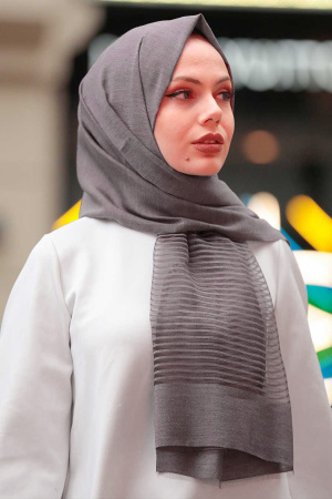 Smoke Color Hijab Shawl 4663FU - 1