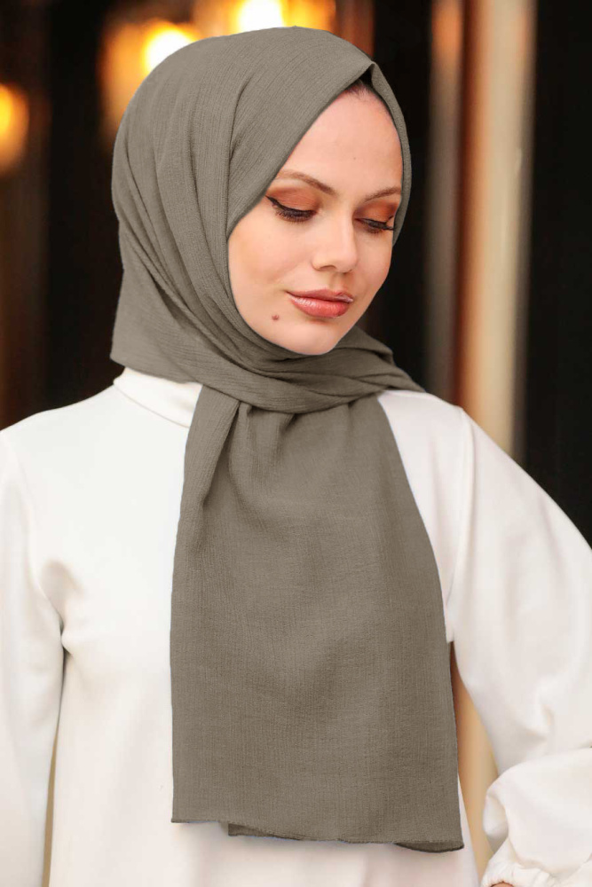 Smoke Color Hijab Shawl 50522FU - 1