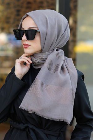 Smoke Color Hijab Shawl 7532FU - 1