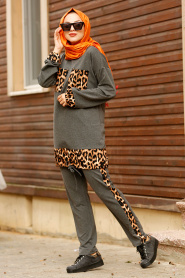 Smoke Color Hijab Suit 2399FU - Thumbnail