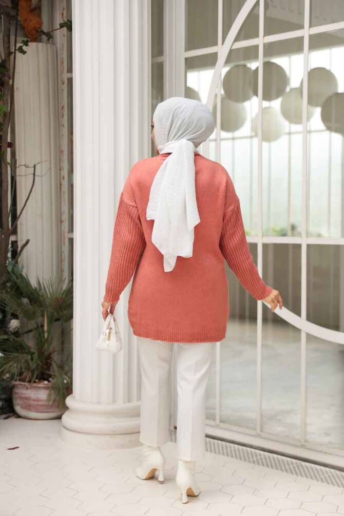 Somon Tesettür Triko Kazak Tunik 7852SMN - 4