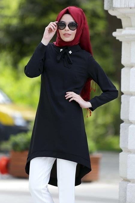 STILL - Arkası Uzun Siyah Tunik - 2