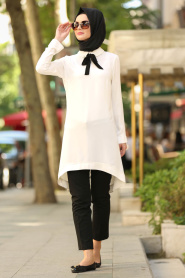STILL - White Hijab Tunic 5520B - Thumbnail