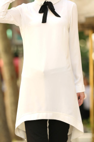 STILL - White Hijab Tunic 5520B - Thumbnail