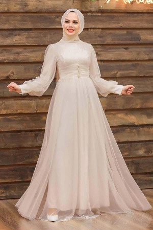 Neva Style - Plus Size Stone Islamic Wedding Gown 5478TAS - 1