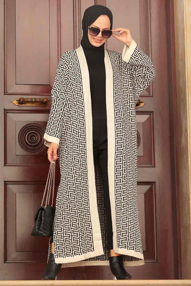 Stone Hijab Knitwear Cardigan 3032TAS - 1